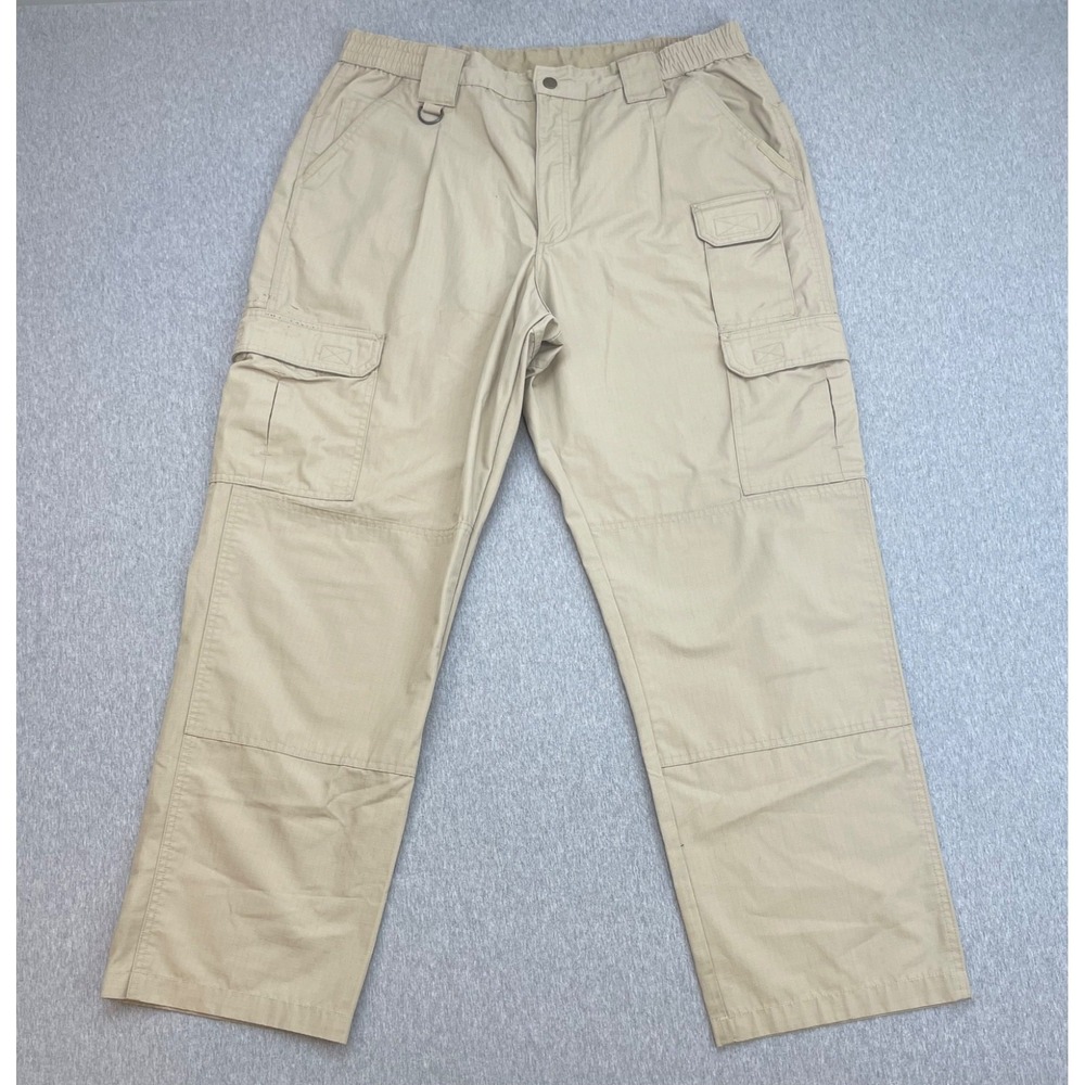Propper Pants Mens 38 x 34 Beige Performance Stretch Ripstop Cargo Double Knee